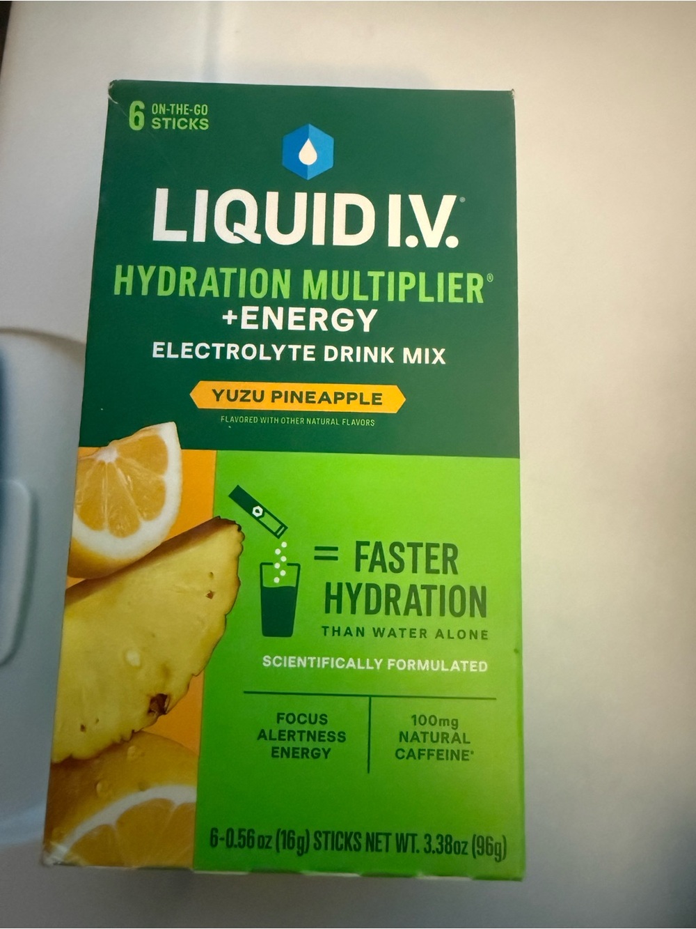 Liquid I.V. Hydration Multiplier +Energy Drink Mix - (Yuzu Pineapple)